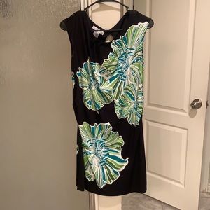 Black and green dress